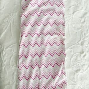 Kissy Kissy Pink Geometric and Terry Cloth Burp Cloth Rag
